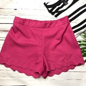 Pink Scalloped Shorts